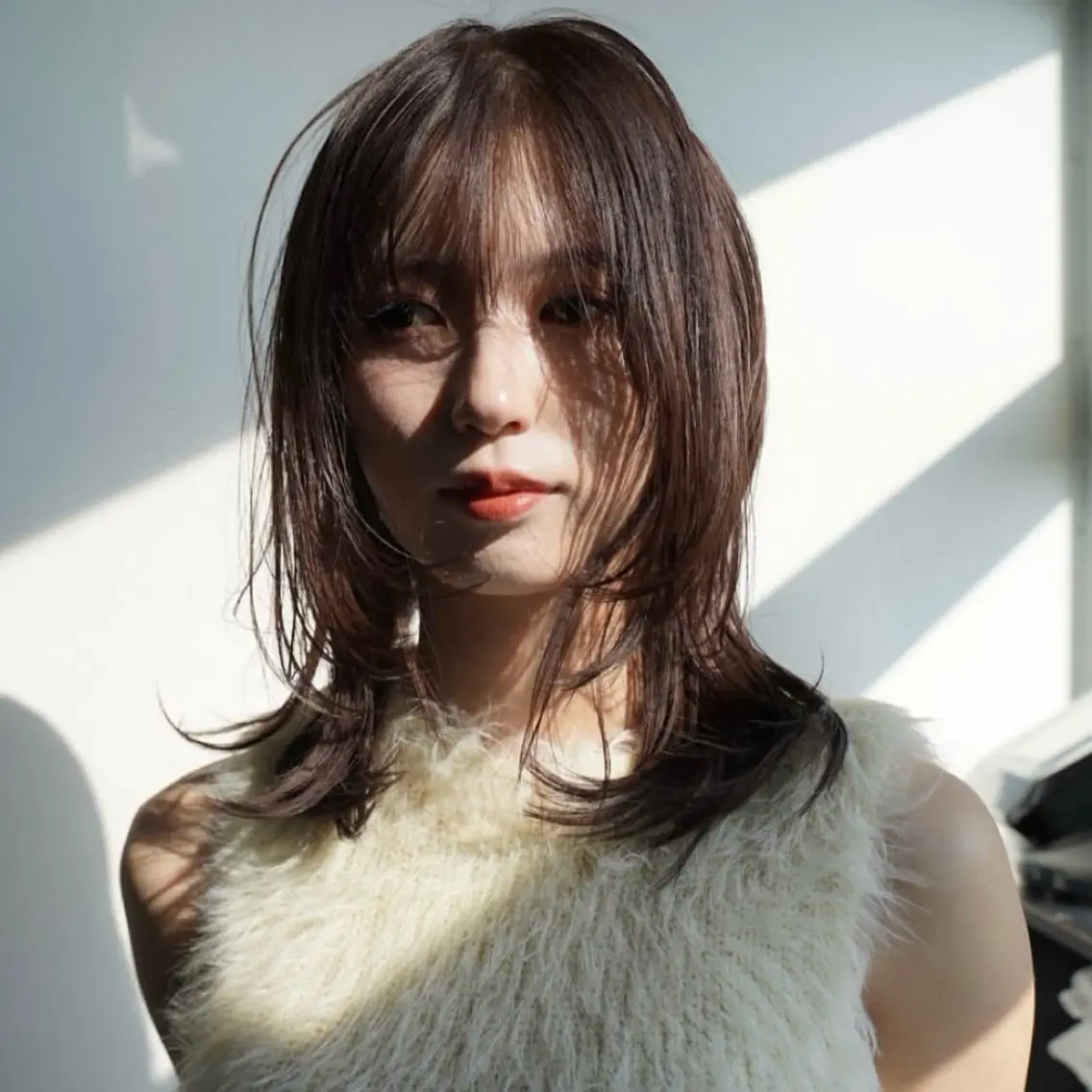 セミロング カラー miu🪅縮毛矯正 モデル募集のヘアスタイル