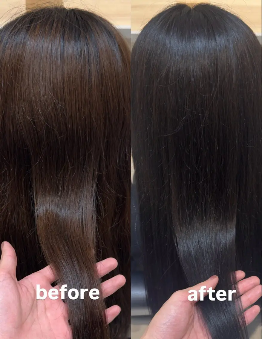 ロング カラー ヘアカラー トリートメント かんた /百道浜・髪質改善のヘアスタイル