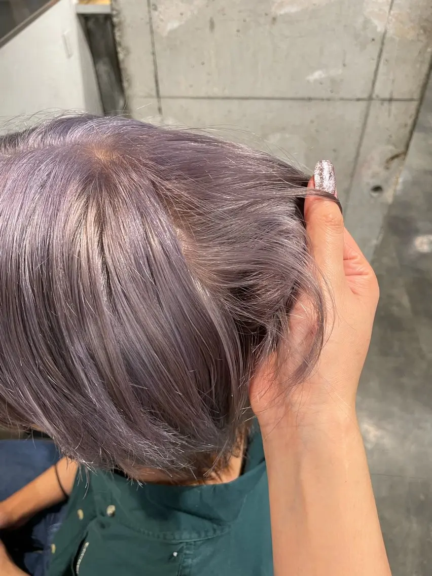 ショート カラー メンズ ヘアカラー ハイトーン 横浜💞ミオのヘアスタイル