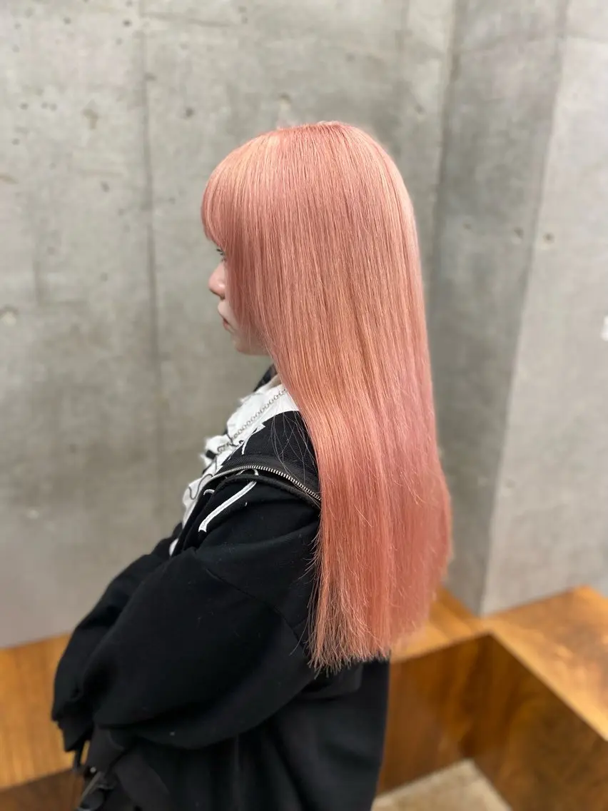 ロング カラー ピンクカラー ヘアカラー ✨️艶ハイトーン特化 ✨️佐藤望のヘアスタイル