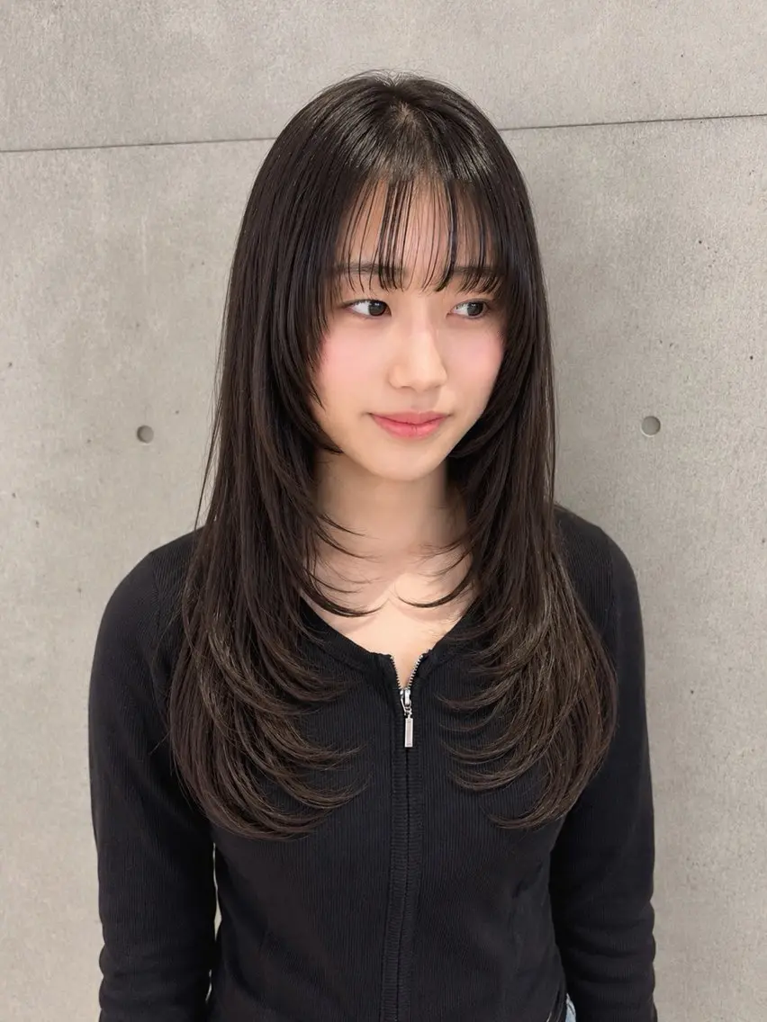 ロング カット 南 菜花のヘアスタイル