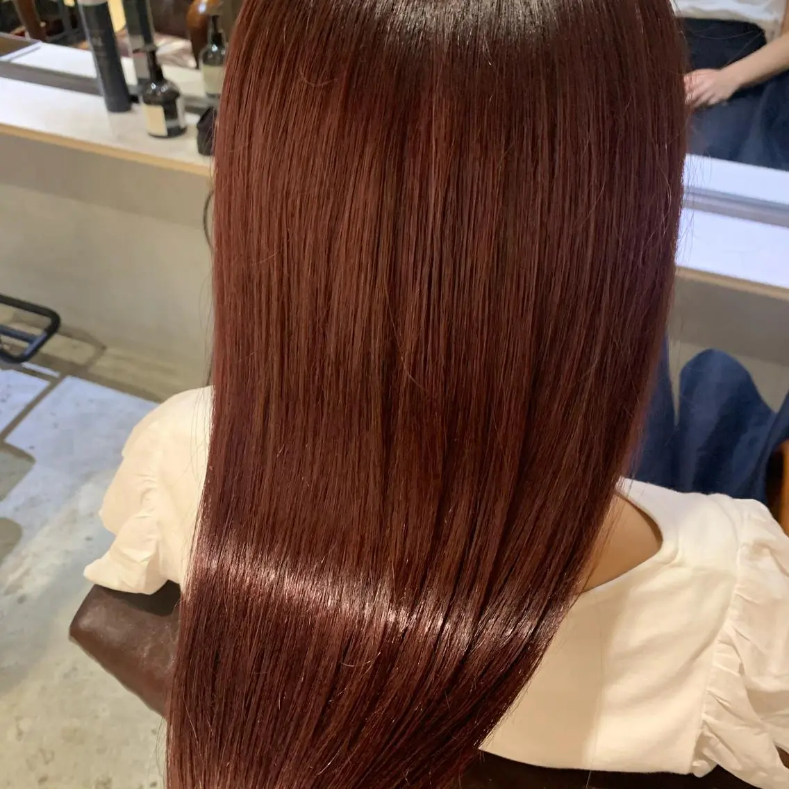 セミロング カラー ヘアアレンジ ラベンダーカラー ピンクカラー 髪質改善カラー/艶髪 LISAのヘアスタイル