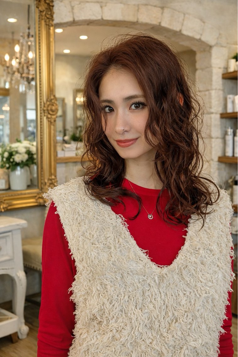 ミディアム カラー イルミナカラー カット ヘアカラー grand juteのヘアスタイル