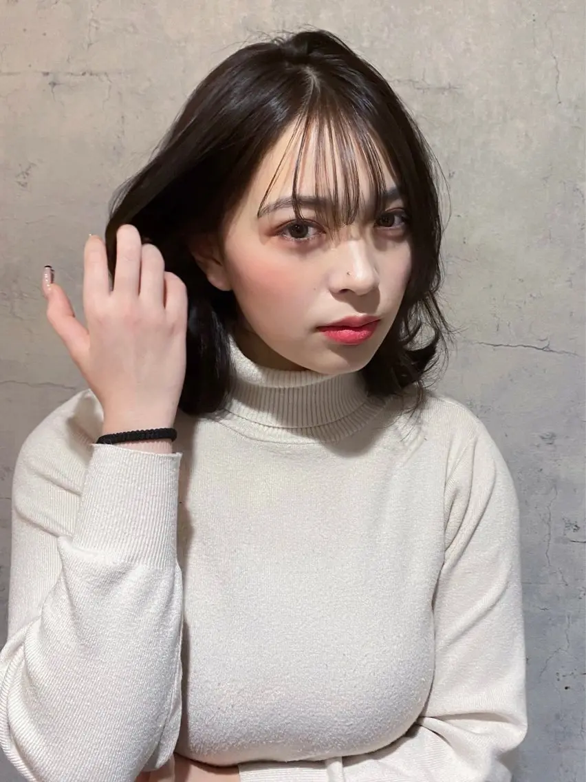 ミディアム 髪質改善 ヘアカラー トリートメント エクステ KAZUMAのヘアスタイル