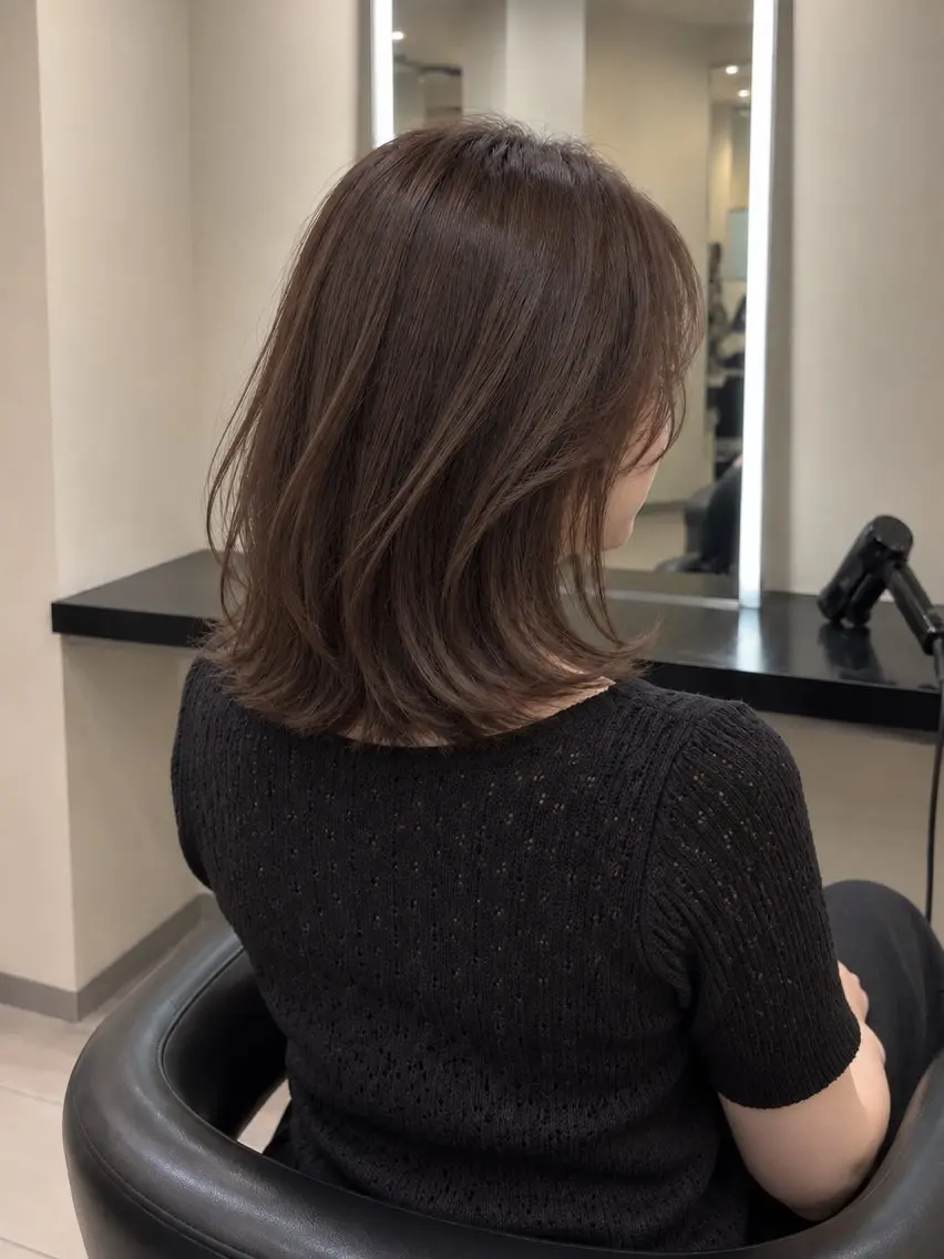 ミディアム カラー ブラウンカラー トリートメント 🌈ウルトワ水素 髪質改善naru🌈のヘアスタイル