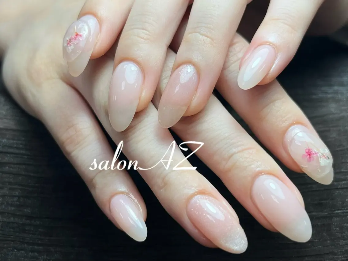 ネイル 長さ出し フットネイル フレンチネイル マグネットネイル ニュアンスネイル salon AZのネイルデザイン