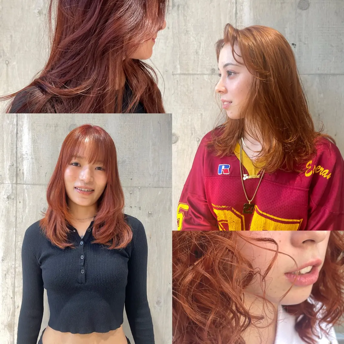 カラー ブラウンカラー オレンジ オレンジブラウン REINA /nёn/女性限定のヘアスタイル