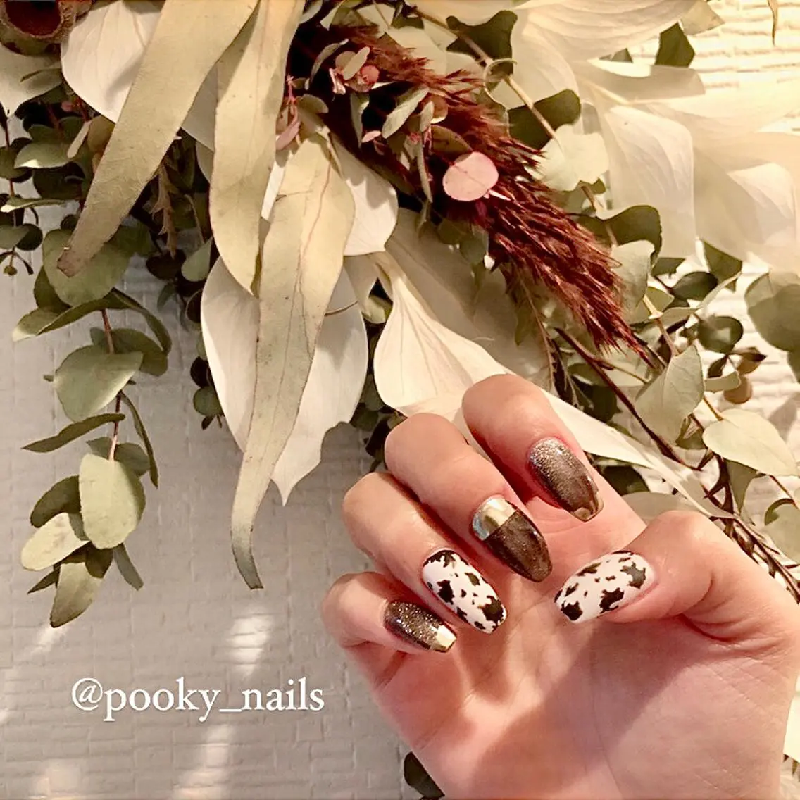 ネイル マグネットネイル ハンドネイル Pooky nailsのネイルデザイン