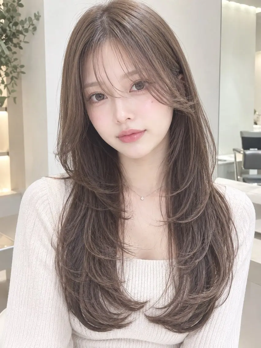 ロング カット ヘアカラー トリートメント yui ✨髪質改善✨天神🌈のヘアスタイル