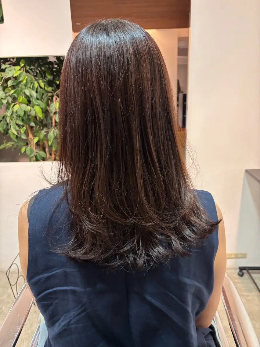 ロング レイヤーカット カット イナイ ハルカのヘアスタイル