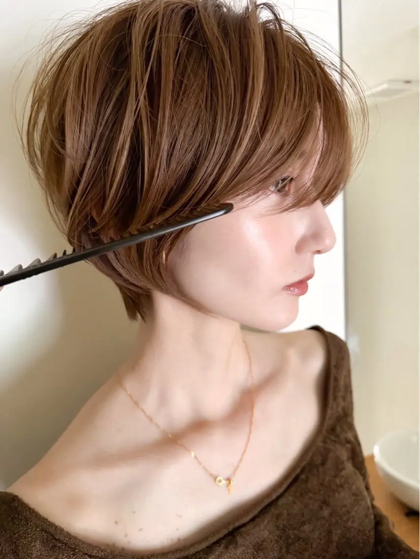 ショート ショートヘア 縮毛矯正 縮毛矯正 岐阜オーナー kentaのヘアスタイル