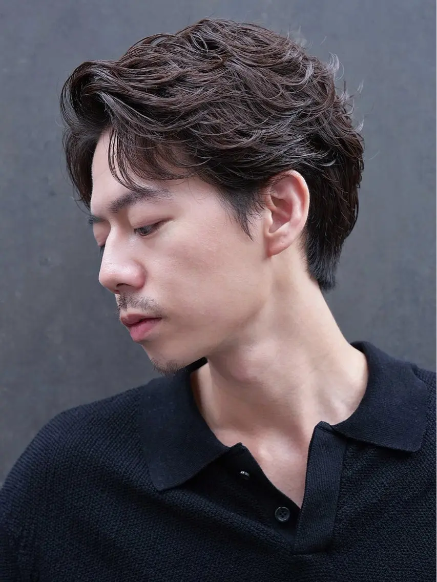 パーマ メンズ カット パーマ 安藤幹人 メンズパーマのヘアスタイル