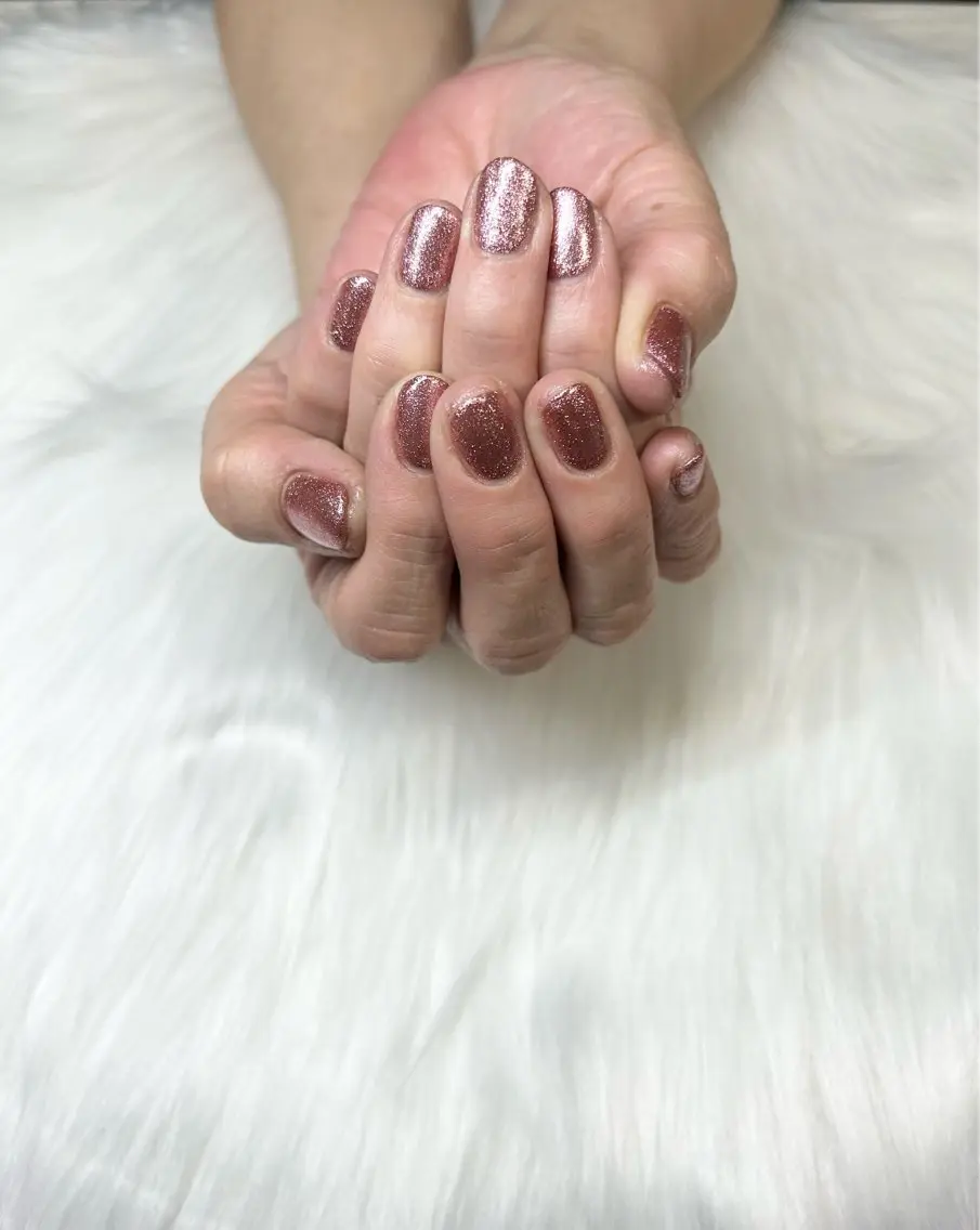 ネイル ラメ(グリッター) ワンカラーネイル ピンク ネイル florのネイルデザイン