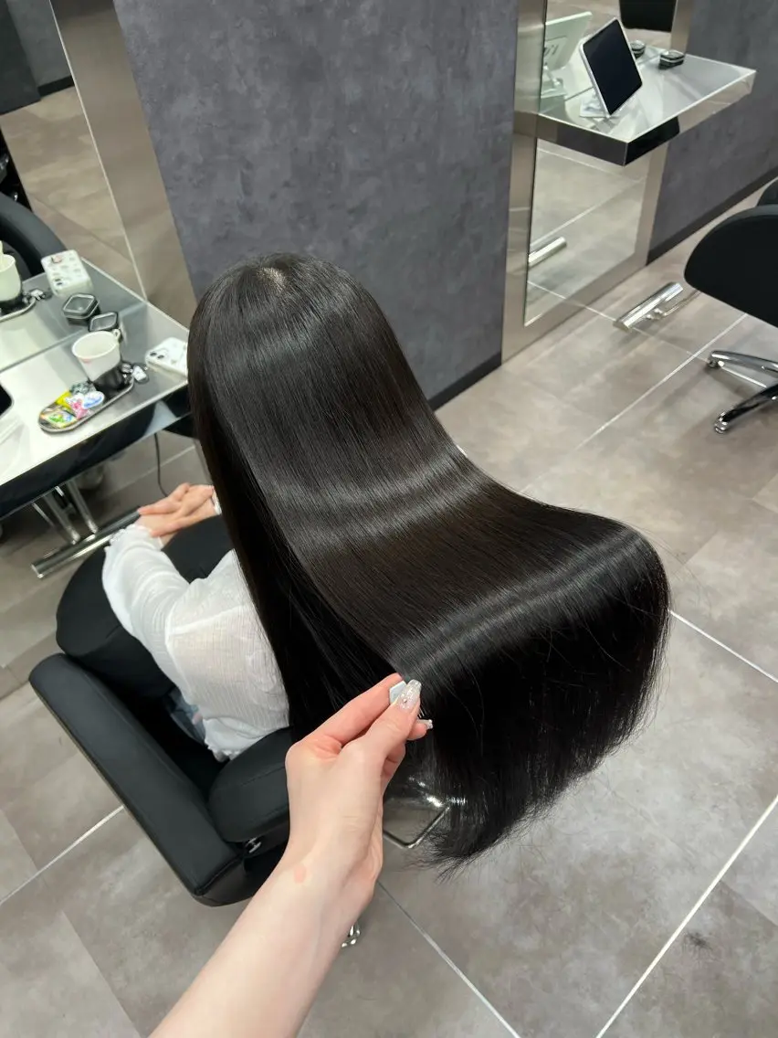ロング カット 縮毛矯正 トリートメント 🩶髪質改善/新宿 /saaya🩶のヘアスタイル
