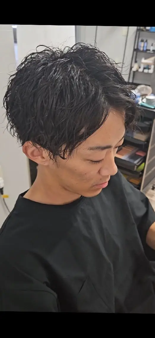 ミディアム かきあげバング 大人モテ髪／🍃 ともき/八乙女のヘアスタイル