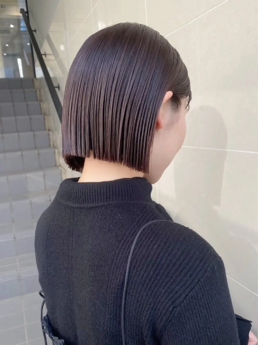 ショート カラー ボブ/ミニボブ 透明感カラーkadoのヘアスタイル