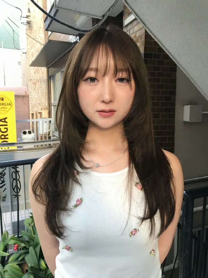 ロング カット ヘアカラー レイヤーカット NERO加藤木麻彩のヘアスタイル