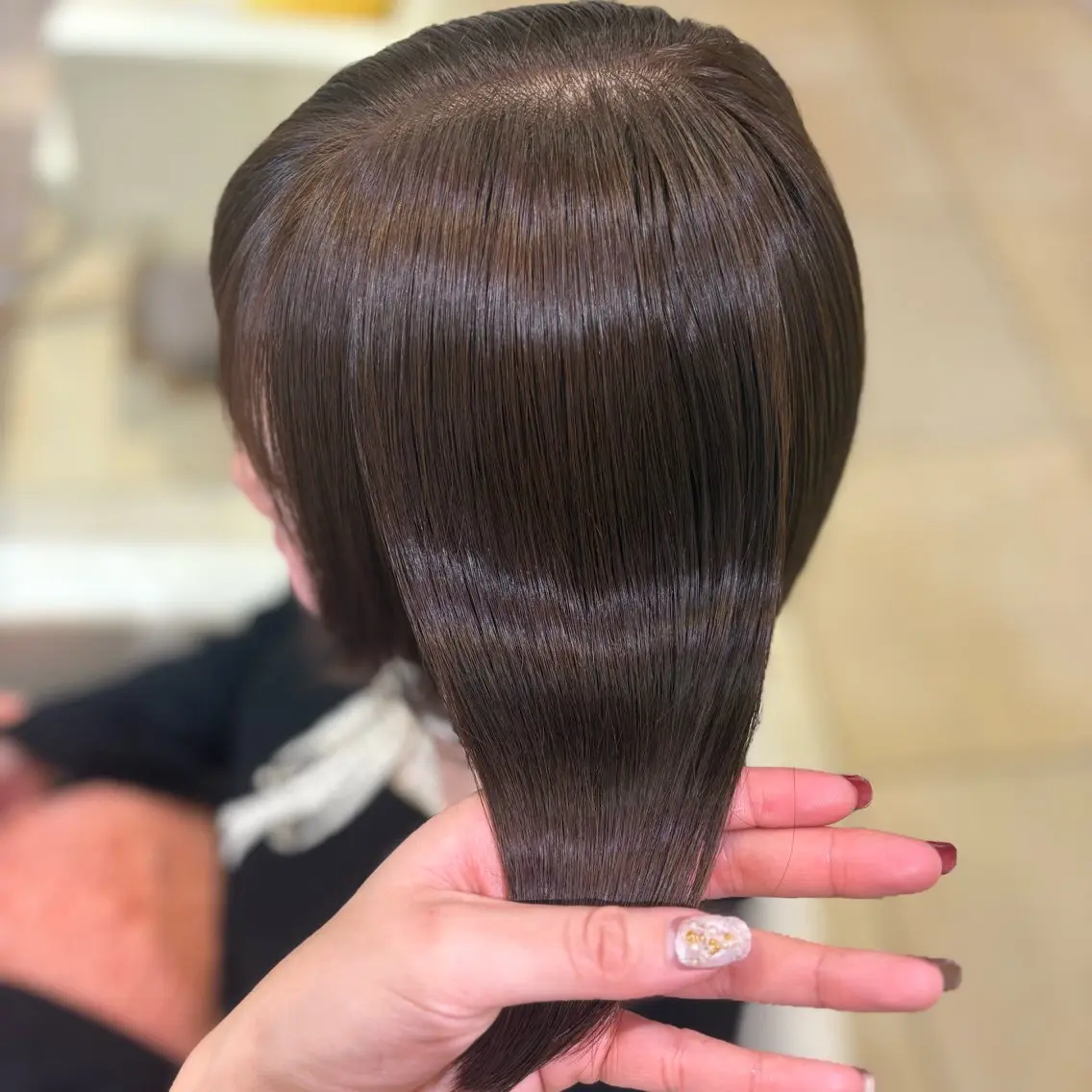 ミディアム カット ヘアカラー トリートメント 新宿/艶カラー 🎀韓国ヘアKANAのヘアスタイル
