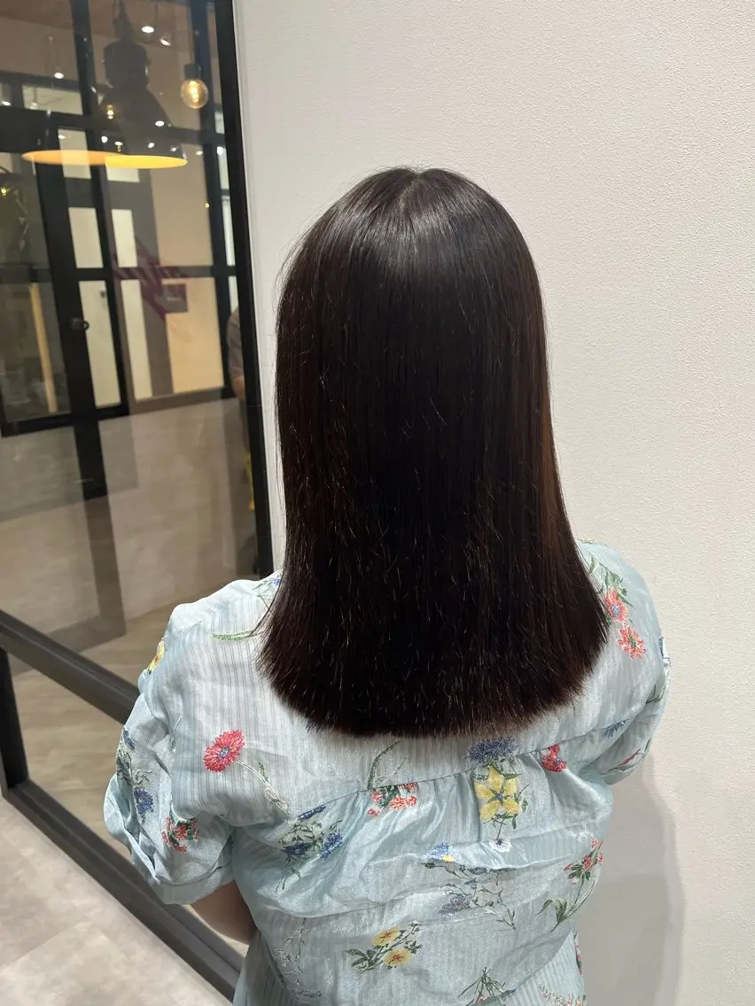 ミディアム 艶カラー推し! なかはらあかりのヘアスタイル