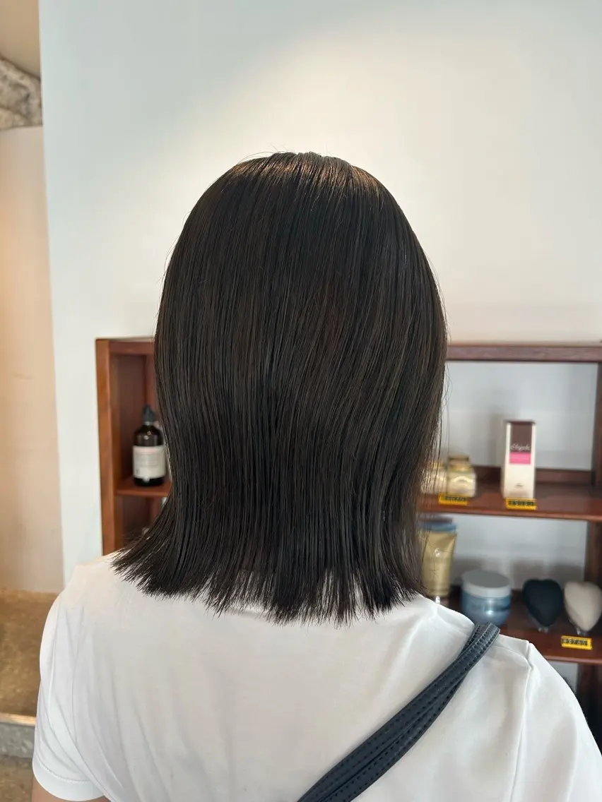 セミロング カラー ヘアアレンジ ヘアカラー 🎀suzuna 透明感colorのヘアスタイル