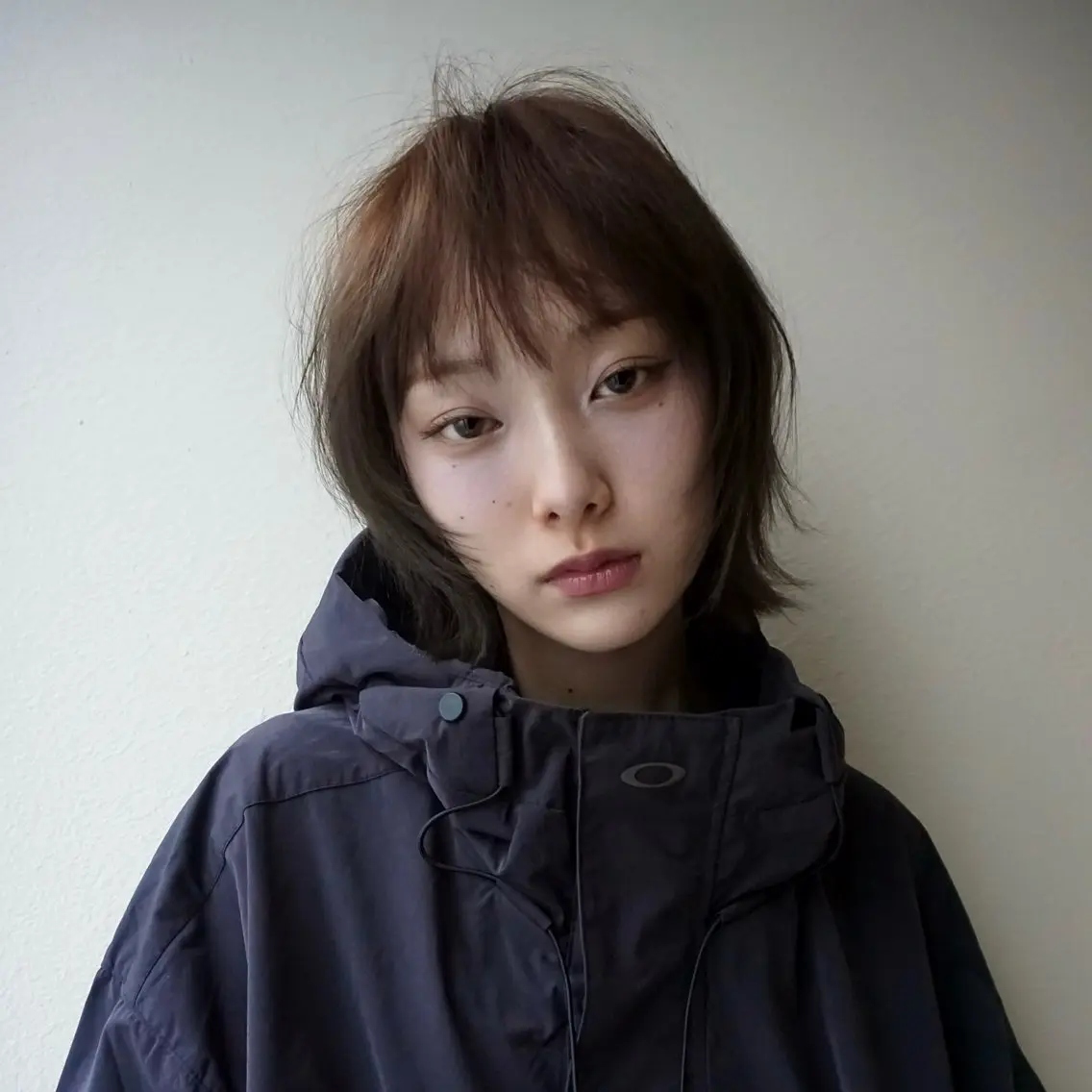 ミディアム カラー ボブレイヤー ボブ レイヤーカット 似合わせカット 吉田 愛美のヘアスタイル