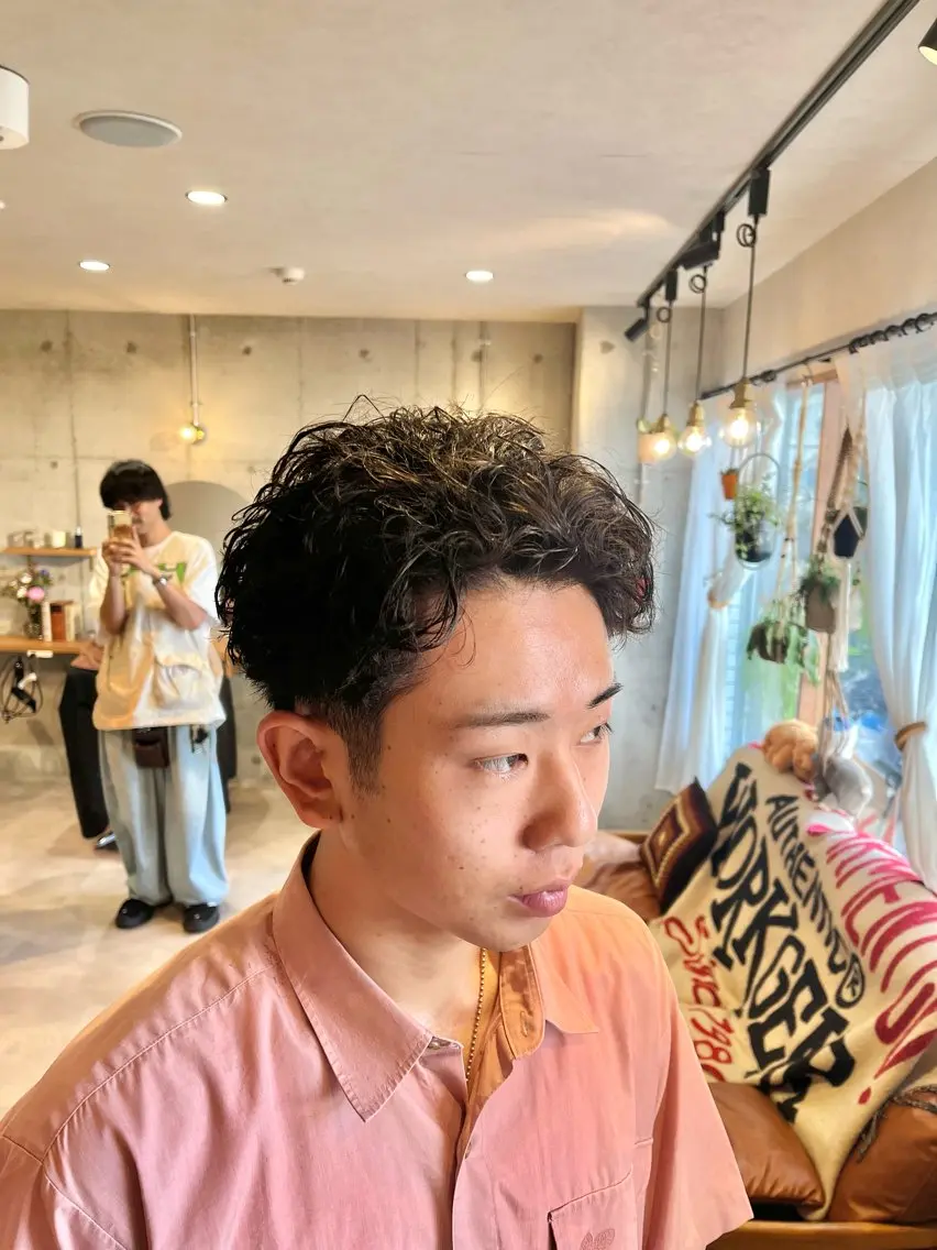 ショート メンズ メンズパーマ 刈り上げ 🌀メンズパーマ🌀 🐏丸山祐宇🐏のヘアスタイル
