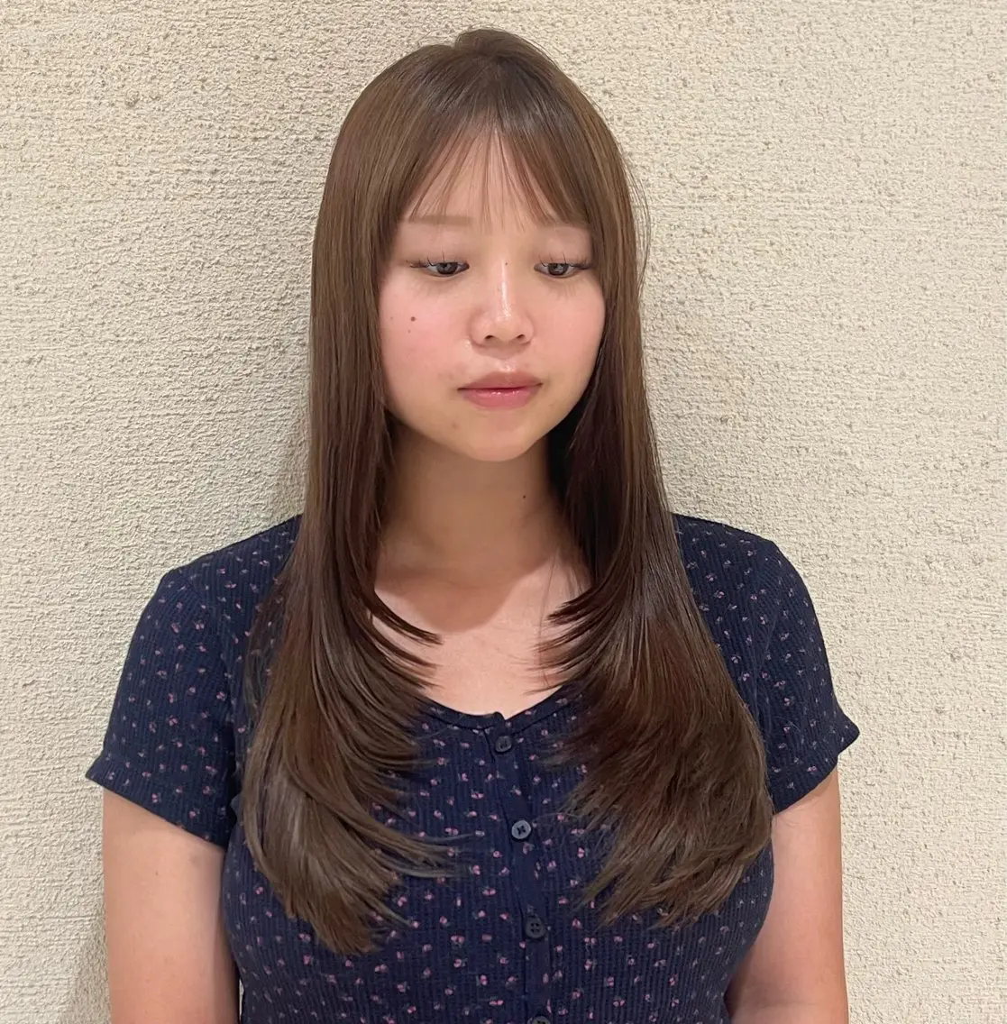 セミロング カラー 前田 彩良のヘアスタイル