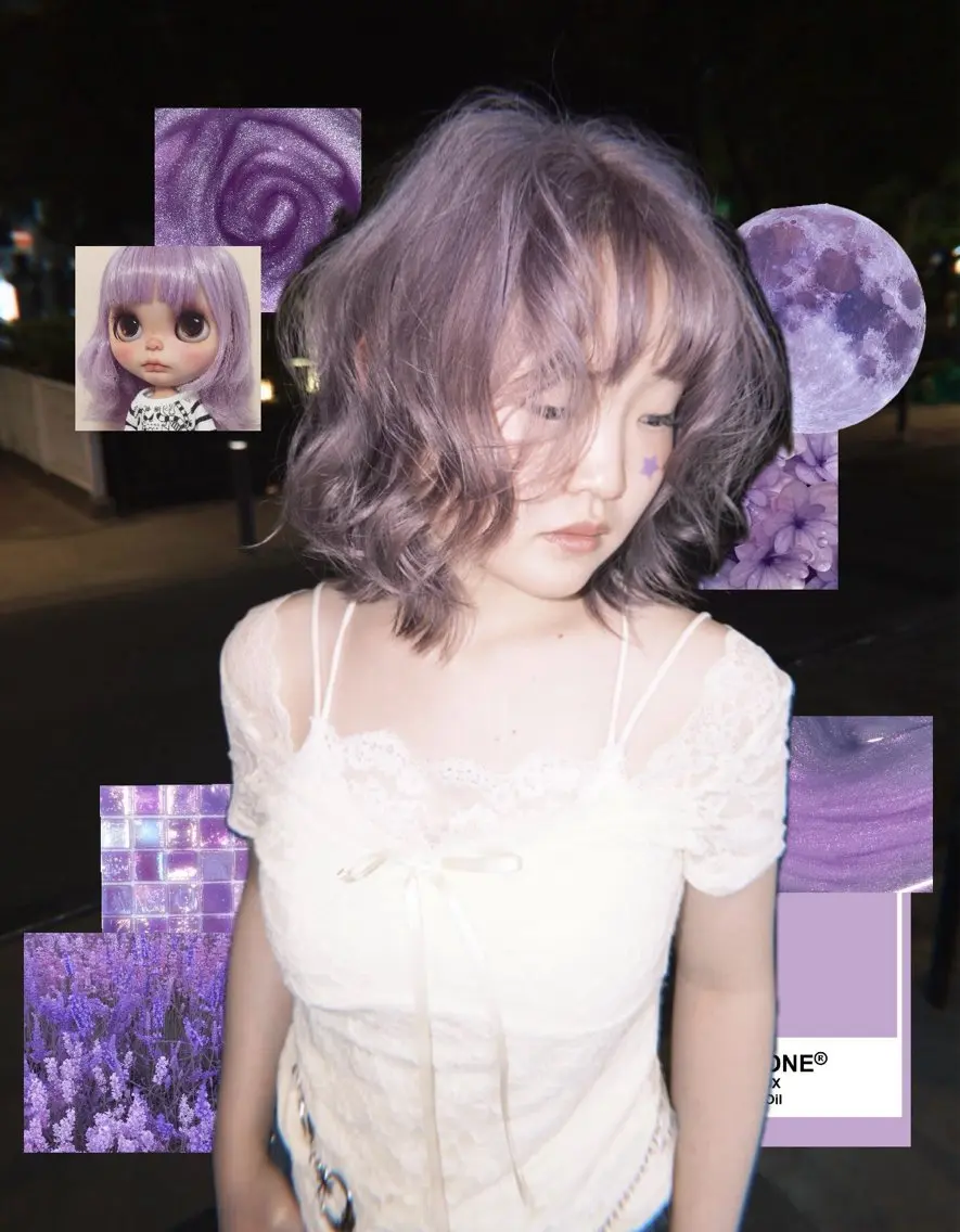 ミディアム カラー ヘアカラー トリートメント 岡山ハイトーン・ ルーツカラー/こもものヘアスタイル