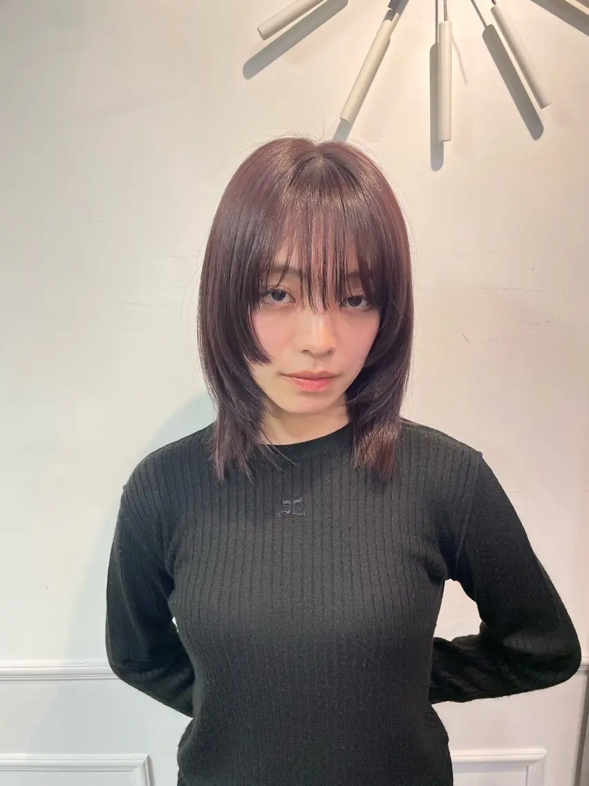ミディアム カラー ダブルカラー 似合わせカット カット ヘアカラー トリートメント girly/ヘア メイクMitsukiのヘアスタイル