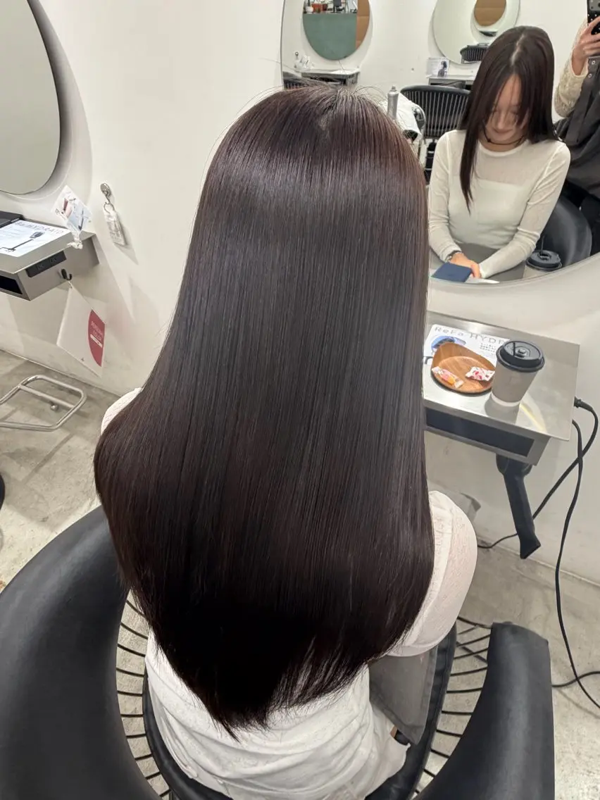 ロング 縮毛矯正 今村 心音のヘアスタイル