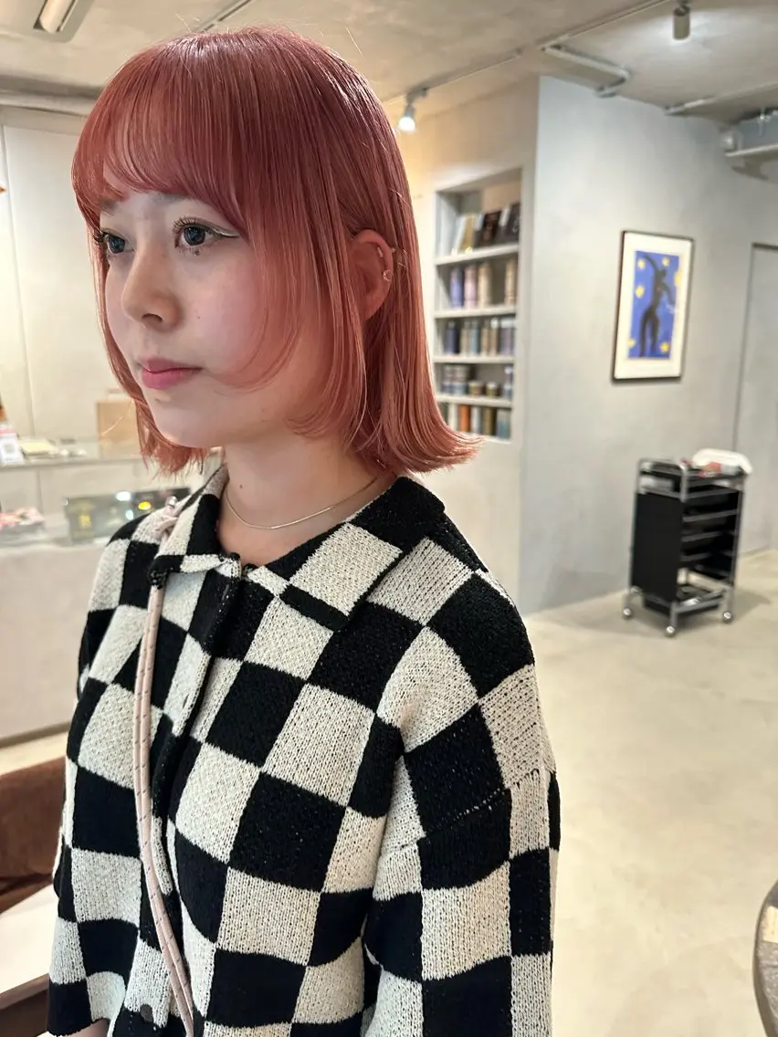 【暖色カラー🌷】カット +イルミナカラー+エミームトリートメント+marbbの写真