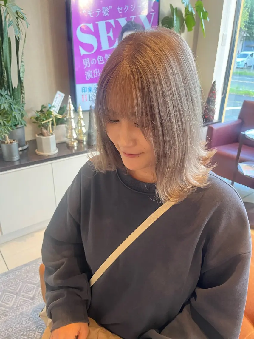 カラー 柔らかい艶暖色 レイヤー🫧姫汝のヘアスタイル