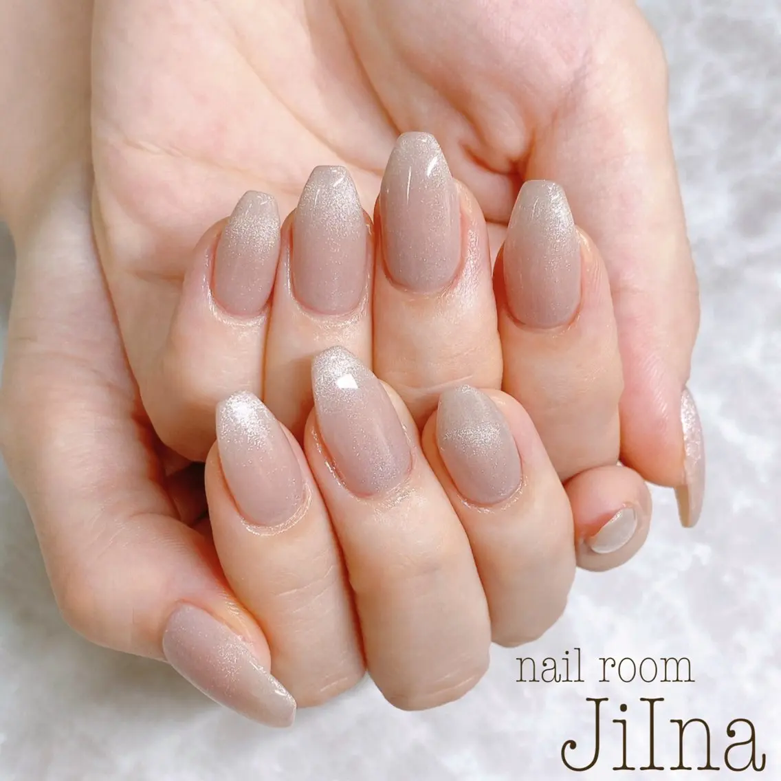 ネイル マグネットネイル マグネットワンカラー ワンカラーネイル JiIna nailのネイルデザイン