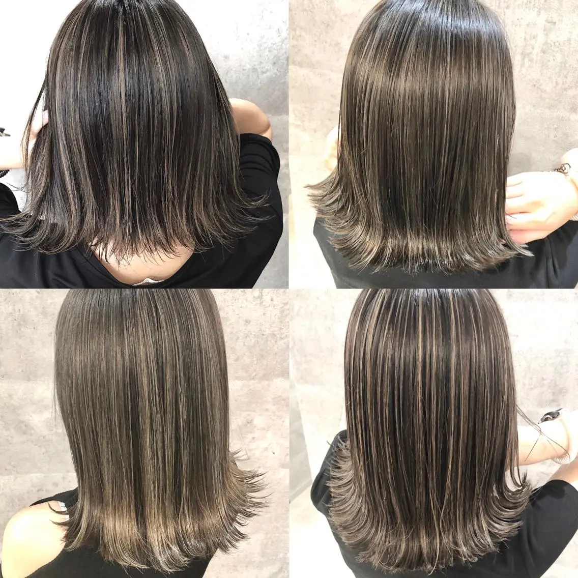ミディアム カラー ハイライトカラー ハイライト ✨MiL✨ ✨心斎橋✨のヘアスタイル