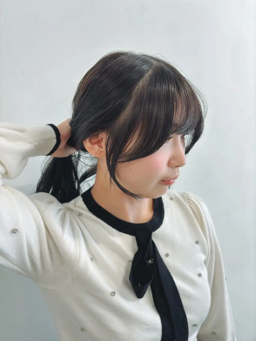 ロング カラー 【韓国レイヤー特化 ハッシュカット】のヘアスタイル