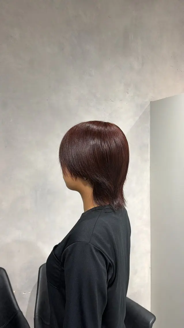 カラー レッドカラー ヘアカラー トリートメント 井野 彩加のヘアスタイル