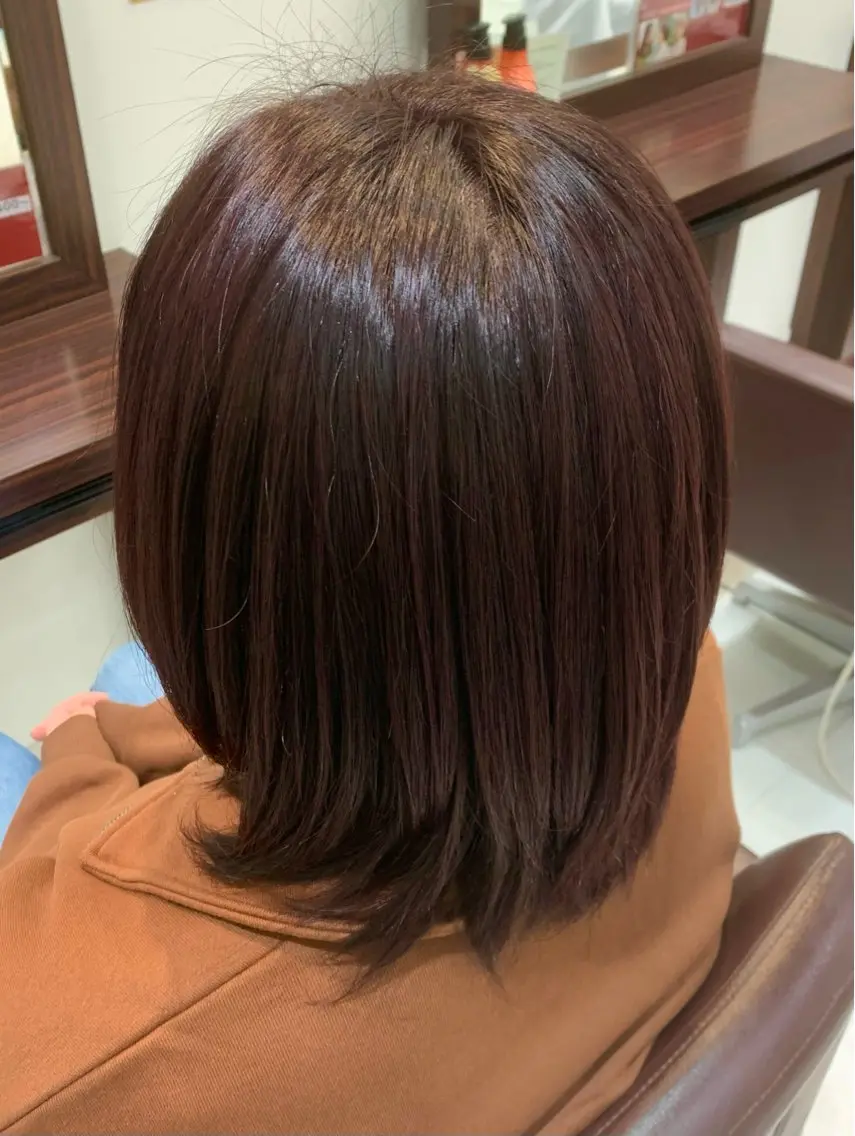 ミディアム カラー ラベンダーカラー はまだ まりなのヘアスタイル