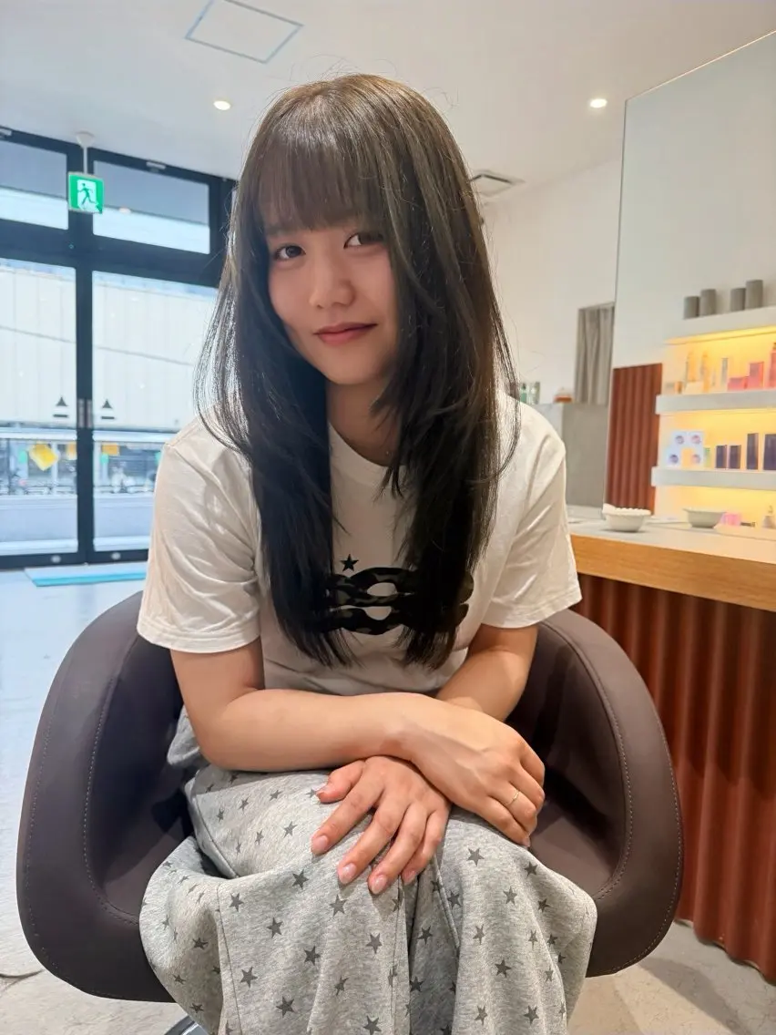 ロング レイヤーカット カット ヘアカラー トリートメント 北九州美容室 🕊️わかな✂︎のヘアスタイル