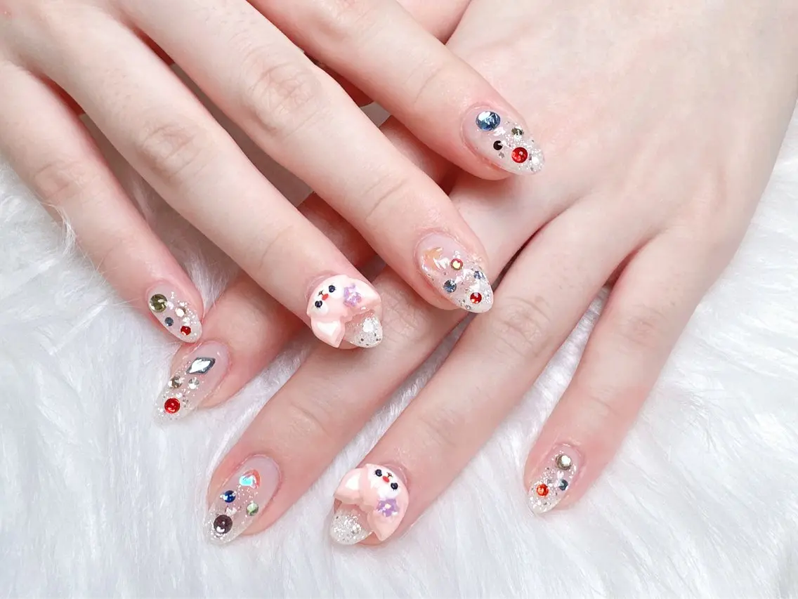 ネイル ハンドネイル M 🌷Nail 長さだし専門店のネイルデザイン