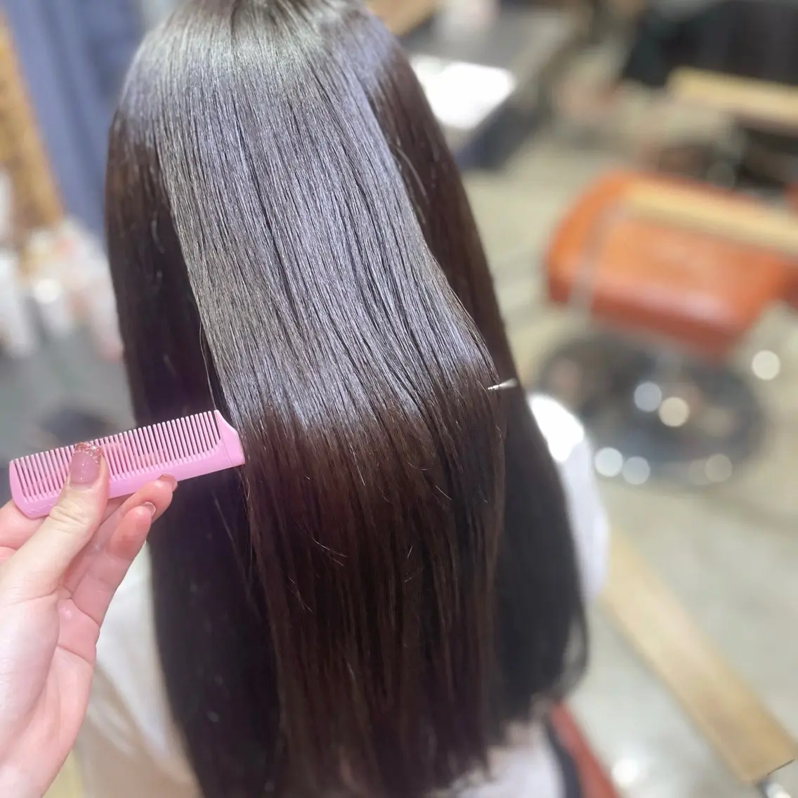 ロング トリートメント ヘアカラー トリートメント 前髪、顔まわりカット 🎀ゆうなのヘアスタイル