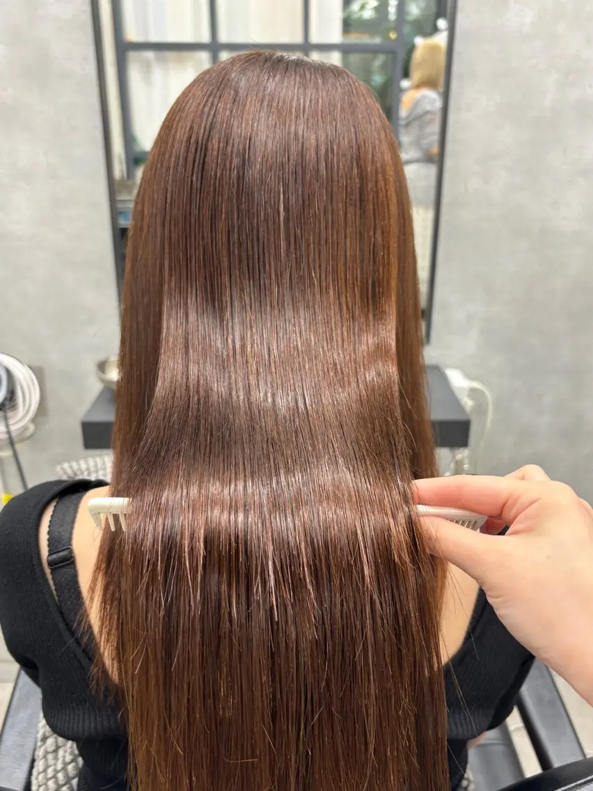 ロング 縮毛矯正 宮尾 星夢のヘアスタイル
