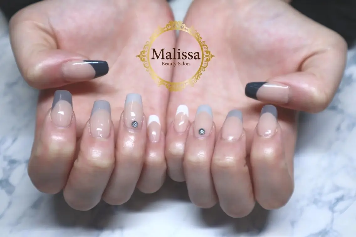 ネイル フレンチネイル ジェルネイル グラデーション スカルプネイル ハンドネイル Malissa　 スカルプ&深爪歓迎◎のネイルデザイン