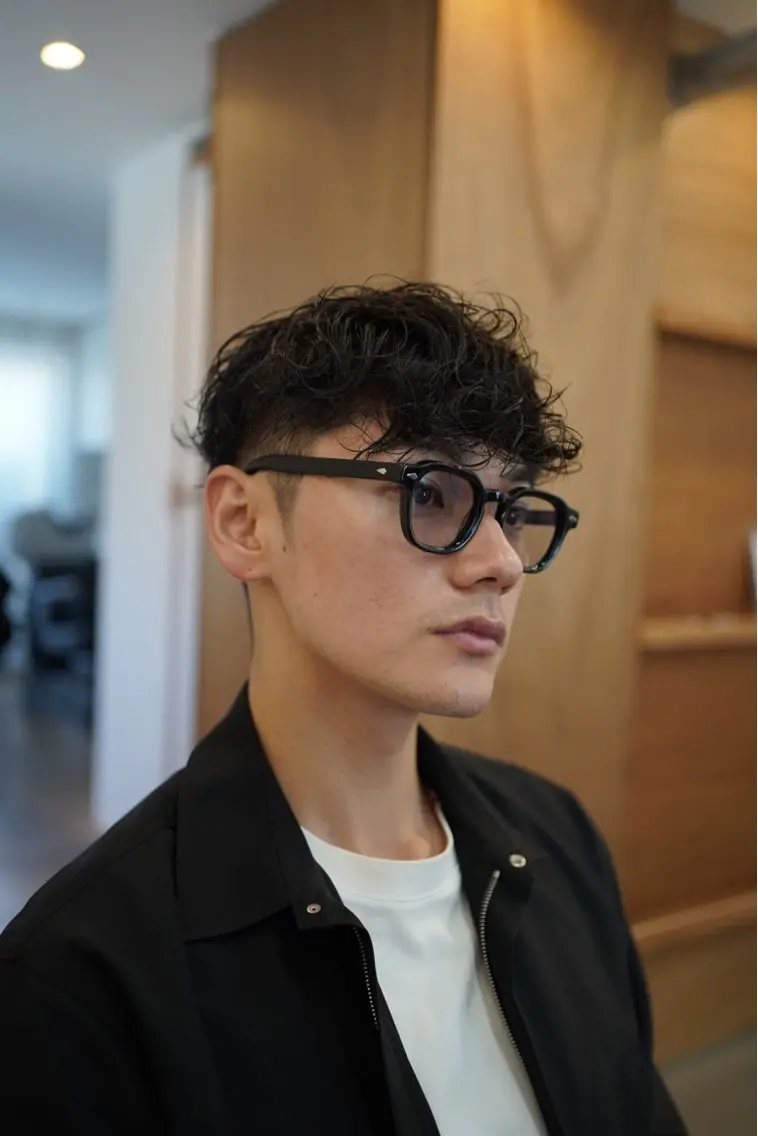 メンズ カット パーマ BROWN メンズヘアサロンのヘアスタイル