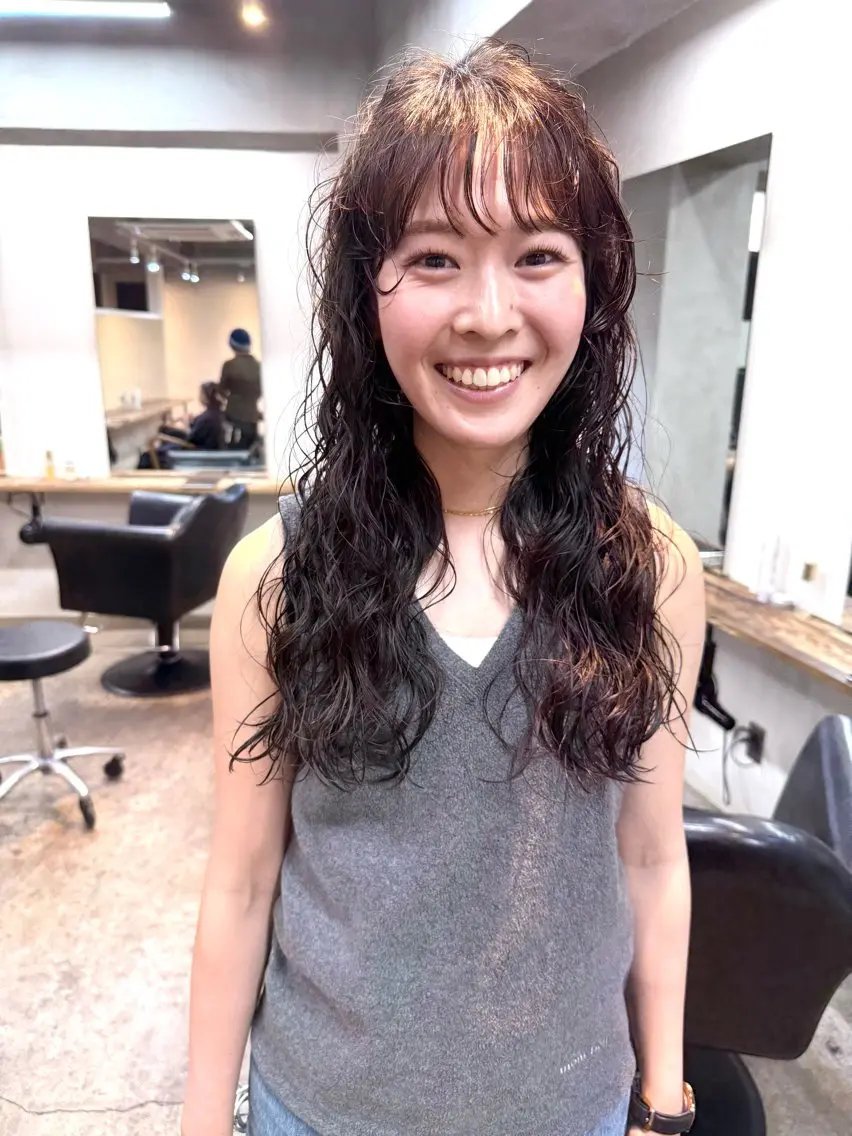 ロング パーマ カット パーマ トリートメント 坂本 裕介のヘアスタイル