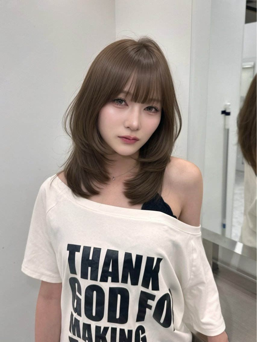 ロング カラー カット ヘアカラー 上品モテヘア🩶 karen🩶のヘアスタイル