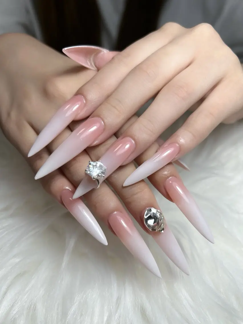 ネイル アートネイル オーロラネイル チークネイル 長さ出し フットネイル ハンドネイル Chan nailsのネイルデザイン