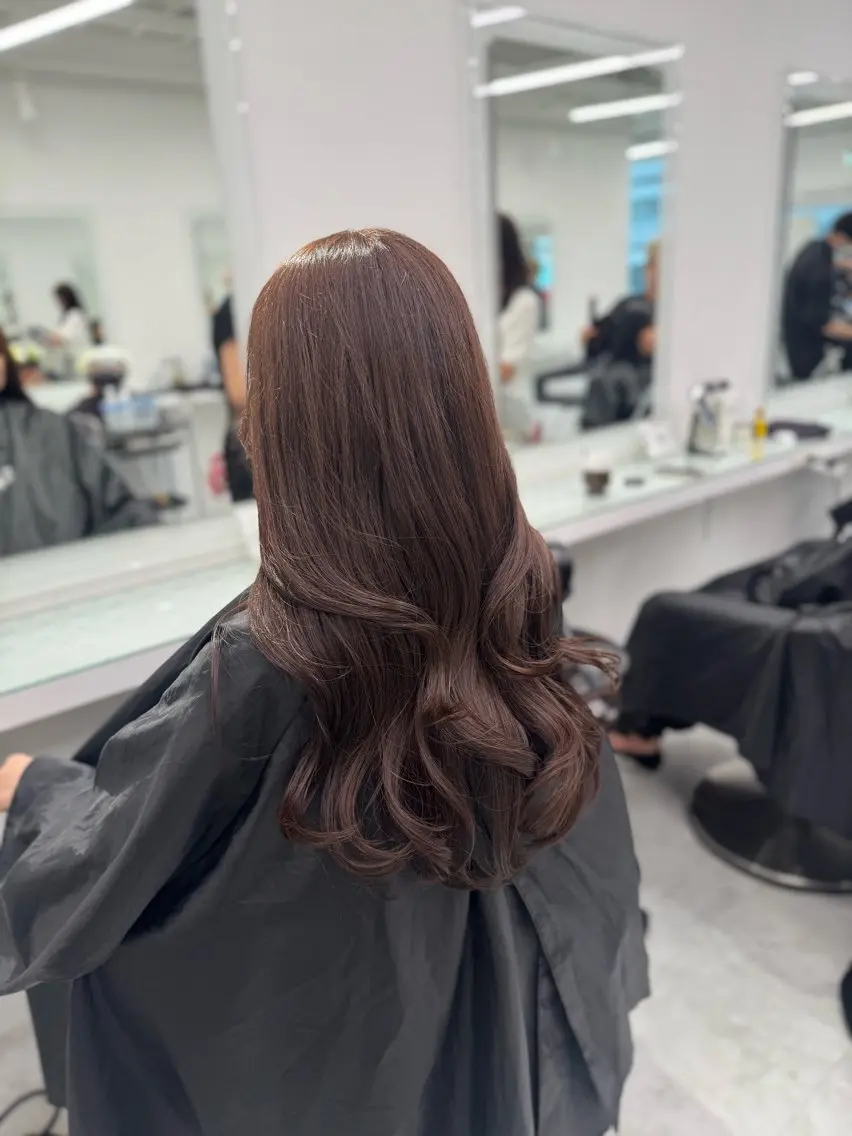 ロング カラー ヘアカラー トリートメント 韓国トレンドカット カラー🤍しゅうじのヘアスタイル