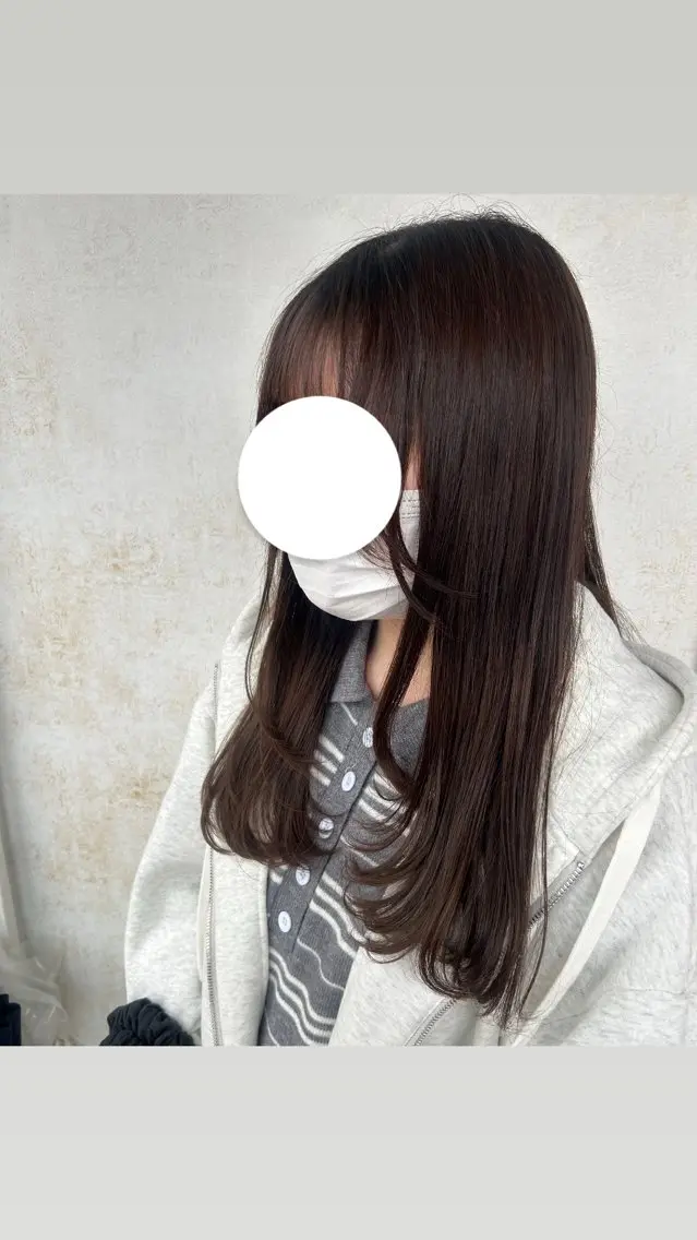 ロング 顔周りカット レイヤーカット 【Pur hair】 NOAのヘアスタイル