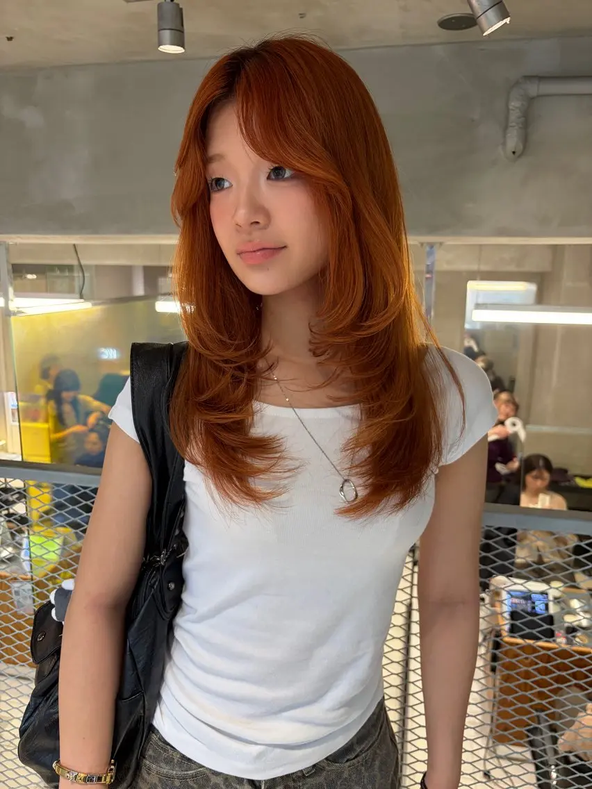 ミディアム レイヤーカット カット ヘアカラー 透明感カラー/set /hana🛼🪽‪のヘアスタイル