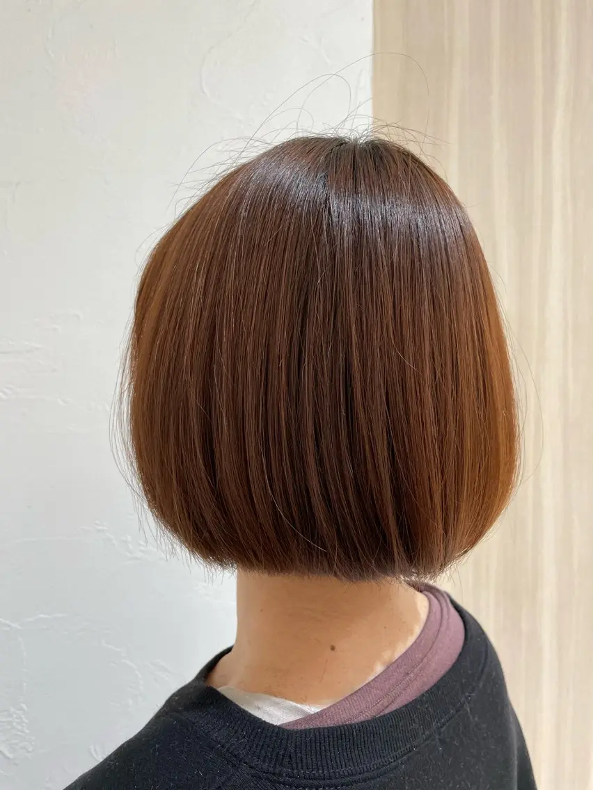 ミディアム ボブ 渡邊花奈 韓国ヘアのヘアスタイル
